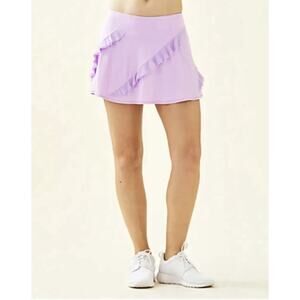 Lilly Pulitzer Luxletic UPF 50 Lilac Purple Ruffle Mini Tennis Skort XS
